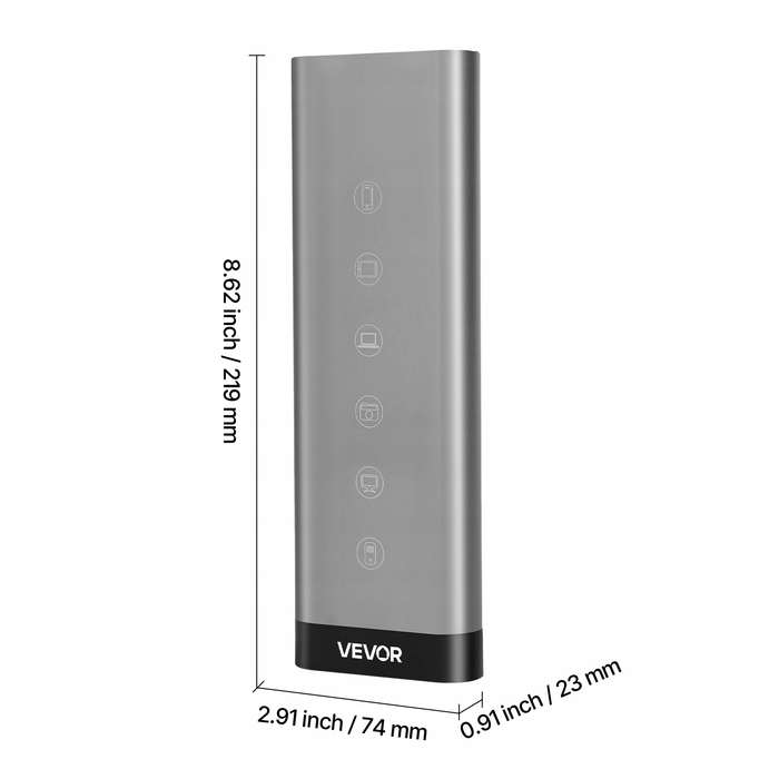 Електрична викрутка VEVOR, набір 48 предметів, 3.7V, 0.5Nm, 350mAh, з LED-підсвіткою