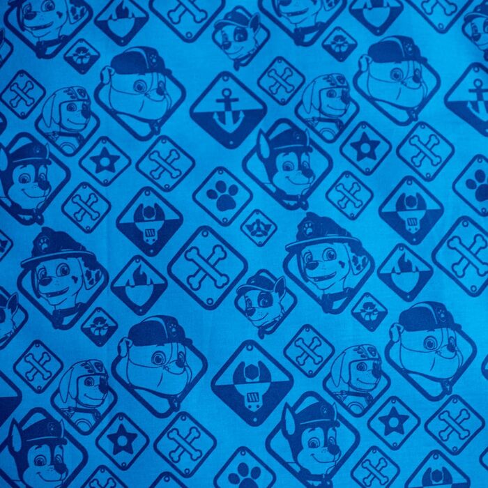 Бетліст для малюків JFabrics Paw Patrol, двосторонній, 100 x 135 см + 40 x 60 см, Маркус, Чейз, Рубен