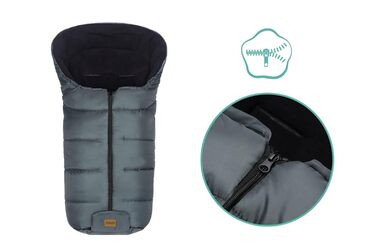Зимовий конверт Fillikid Eco Komfort для дітей, універсальний теплий мішок для автокрісла, коляски, прогулянкового візка, легкий дитячий спальний мішок, м'який, преміум-якість, темно-сірий, можна прати