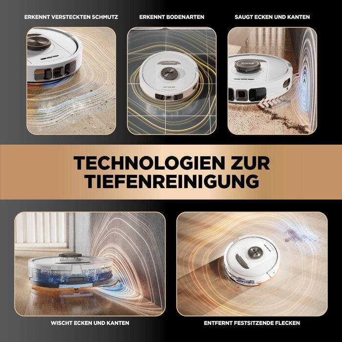 Робот-пилосос та робот-мийник Shark PowerDetect 2-в-1, NeverTouch Pro, самостійне очищення до 60 днів, 3D-LiDAR навігація, NeverStuck, керування через додаток, RV2800ZEEU, 2 щітки, Anti-Micro Pads, 1 капсула