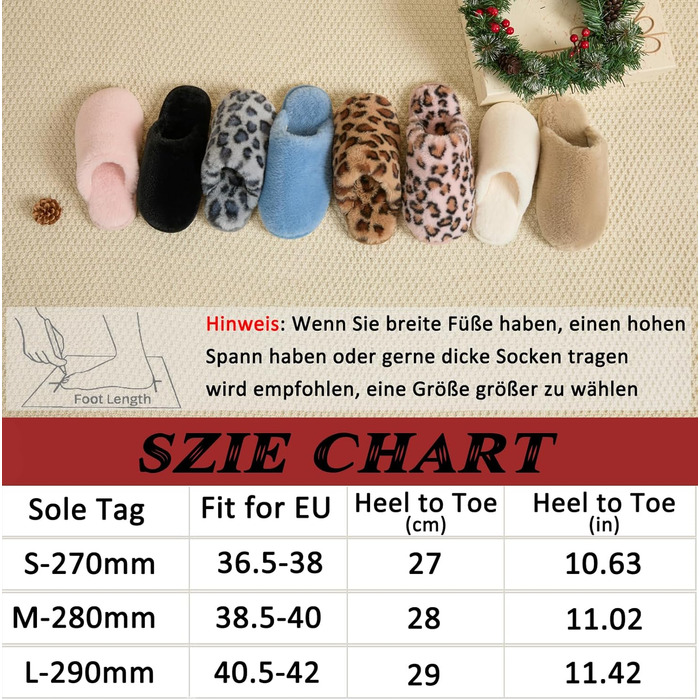 Тапочки зимові для жінок та чоловіків, теплі, з плюшем, з пам'яттю форми, антиковзкі, унисекс, розмір 40.5/42 EU, сірий леопард