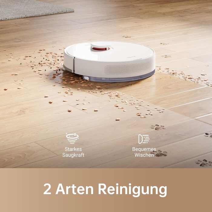 Робот-пилосос Dreame F9 Pro з функцією миття, 4000Pa, LDS-навігація, 150 хв роботи, карті для різних поверхонь, для килимів, твердих підлог та шерсті тварин, керування через додаток