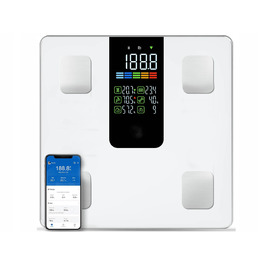 Електронні аналітичні ваги для ванної з визначенням ІМТ, лімітом 226 кг, аналізом складу тіла та Bluetooth APP