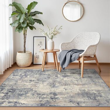 Килимок для вітальні BEIMO, абстрактний дизайн, короткий ворс, 120x170 см, антиковзаючі, для спальні, ванної, кухні, коридору, блакитний