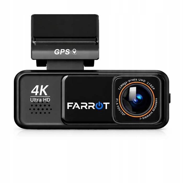 Автомобільний відеореєстратор FARROT A8 4K з GPS, WiFi, передньою та задньою камерами та функцією ADAS
