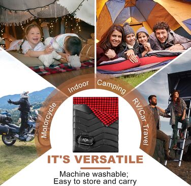 Спальний мішок двомісний ETGLCOZY для дорослих та дітей, XL Queen Size, 220*160 см, для кемпінгу, походів, трекінгу, вологостійкий, з компресійним мішком (чорний/червоний)