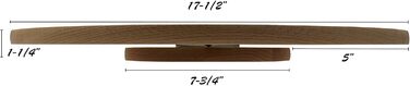 The White House Lazy Susan Wood - Rotating Tray - Swivel Serving Platter - Rotating Tray - Cake Stand - Cake Plate - Pizza Board - Turntable (45 cm)