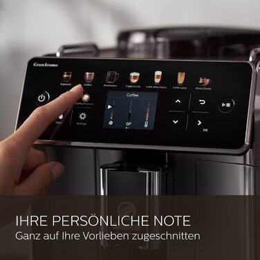 Saeco GranAroma Fully Automatic Espresso Machine, 16 Beverages, 6 User Profiles, Colored TFT Display, Metal Front, SM6585/00. 16 Coffee Specialties. No Wifi