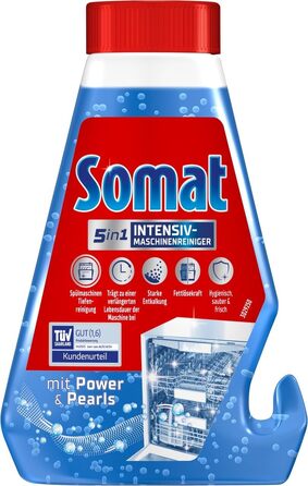 Набір для догляду за посудомийкою SOMAT 5в1: ополіскувач 750 мл, таблетки-очищувачі (3 шт), інтенсивний очищувач 250 мл та спеціальна сіль