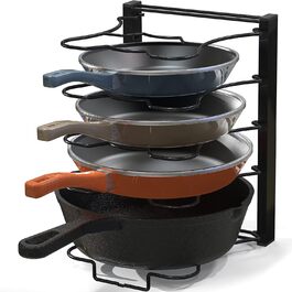 Організатор для каструль SimpleHouseware з 5 відділеннями, регульована висота, чорний