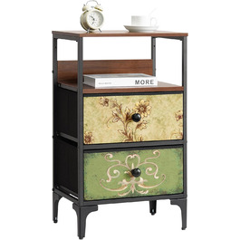 LYNCOHOME Dresser/Cabinet with 8 Fabric Drawers, Sideboard with Fabric Drawers, Drawer Unit for Kitchen, Office, Hallway, TV Stand with Fabric Drawers (2 Drawers)