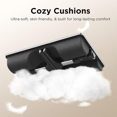 Тумбочка 2-в-1 для ліжка та дивану, регульована по висоті та нахилу, складана з подушкою, підставкою для зап'ястя, тримачем для планшета, захистом від защемлення та неслизькою шкіряною стільницею – ідеально для ліжка, дивану, крісла, чорна