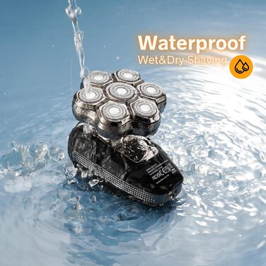 Електричний голчастий бритва BarberBoss для чоловіків з LED-дисплеєм, 5-в-1: голчастий, триммер для бороди та носа, QR-2025