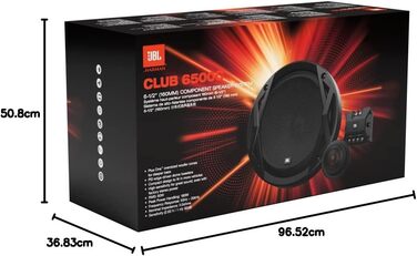 Автомобільна акустика JBL Club 6500C, 180 Вт, 2-смугові компонентні динаміки 16 см, шовкові твітери, кросовери, чорні
