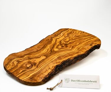 Cutting board Olive wood/Antipasto board/Serving board made of olive wood/Charcuterie board/natural shape/Olive wood board with natural edge, 45cm