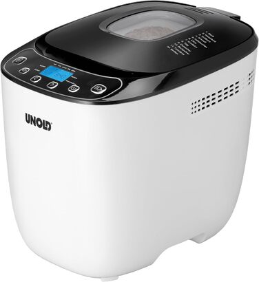 Хлібопекарня Unold 68010 Backmeister Design: чорно-біла, 1.0 кг, 12 програм, LCD-дисплей