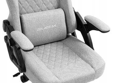 Ігрове крісло Delagear G 404, сіре, тканинне