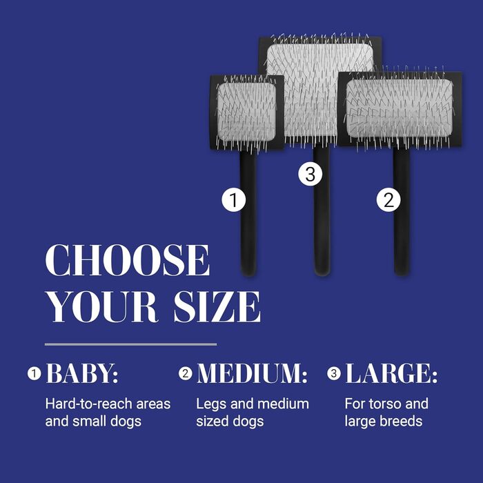 Щітка Chris Christensen Big K Slicker для догляду за шерстю тварин, чорна, велика, для собак та котів