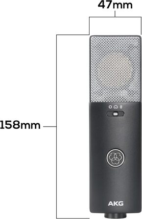 Мікрофон конденсаторний AKG C114 (великої мембрани, кардіоїдний, багатодіафрагмовий) для контент-мейкерів та музикантів