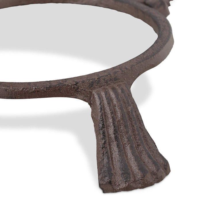 Relaxdays Cast Iron Bowls, 3-Piece Set with Handles
