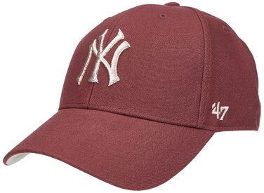 Кепка бейсбольна чоловіча 47 Brand MLB New York Yankees (темно-винний колір)