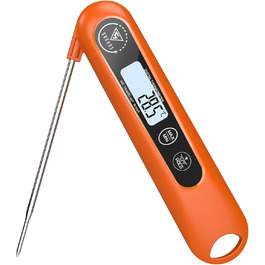 Цифровий кухонний термометр DOQAUS: для приготування, смаження та гриля. Швидкий LCD дисплей, автоматичне вмикання/вимикання.