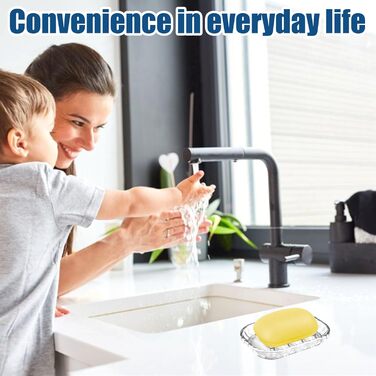 Миски для мила 2 шт. з пластику, самозливні, 13×8.8 см, неслизькі, для ванної, кухні, душу