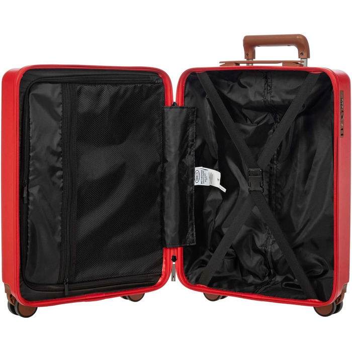 Чемодан на колесах Bric's Ferrara 67 см, чорний (червоний)