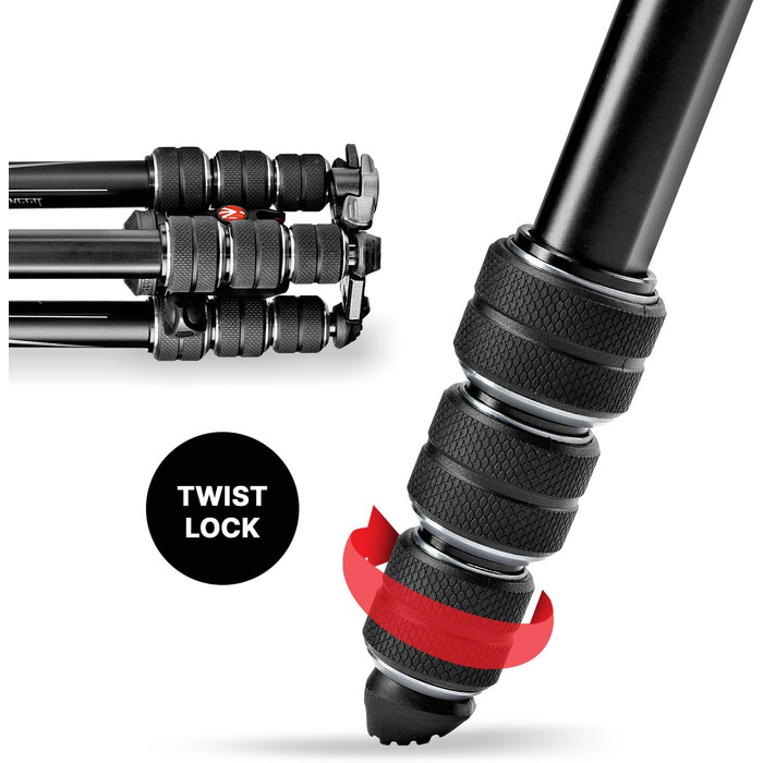 Штатив Manfrotto Befree GT XPRO з алюмінієвою ніжкою та кульковою головкою 496, Twist Lock, для DSLR та беззеркальних камер