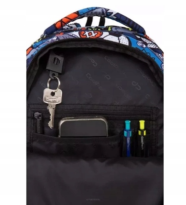 Багатовідсіковий шкільний рюкзак CoolPack, чорний, багатоколірний, 19 л