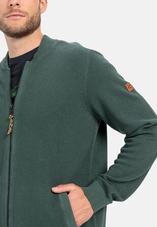 В'язаний кардиган чоловічий Camel Active з органічної бавовни, 4XL, Бежево-сірий