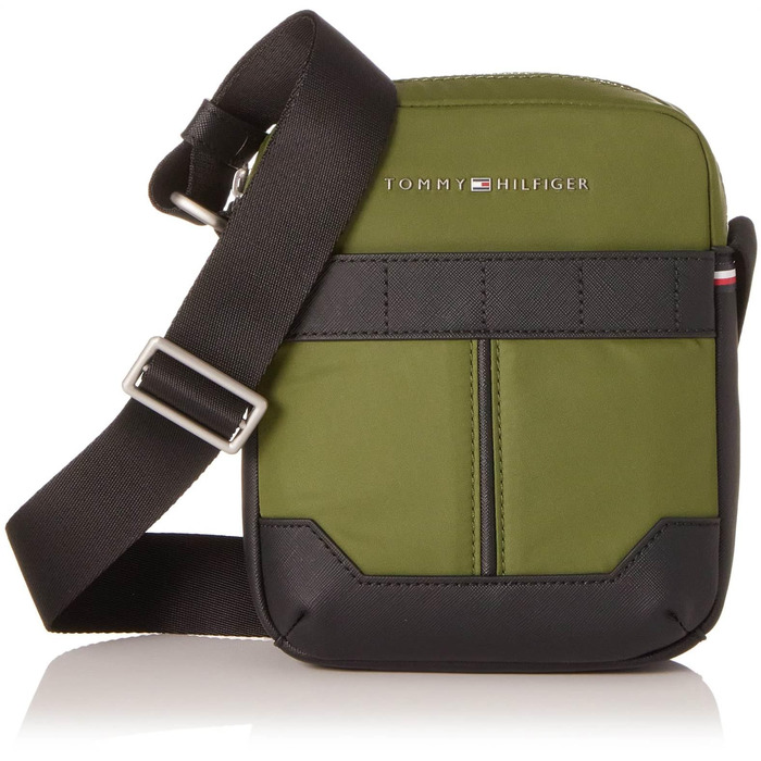 Чоловіча сумка-месенджер Tommy Hilfiger Elevated Nylon Mini Reporter (AM0AM10944), зелена (Mentor Green)