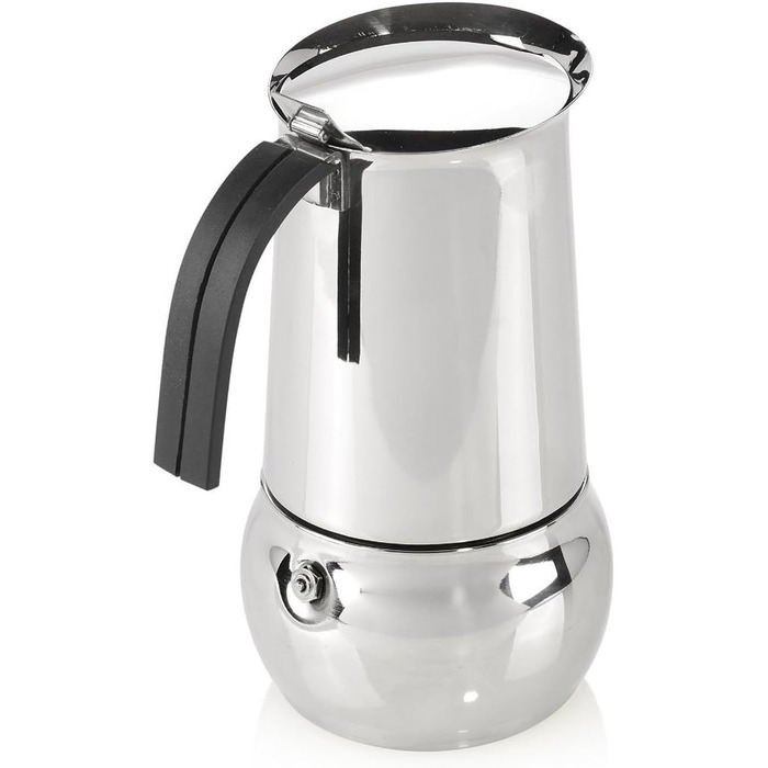 Кавоварка Bialetti Kitty з індукційним дном, нержавіюча сталь, на 10 чашок, срібляста