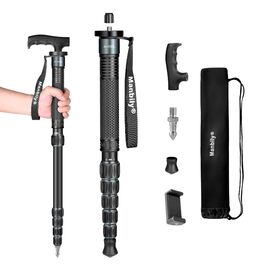 Монопод для камери Manbily A-555L 168 см з алюмінію, з ручкою-підтримкою, до 7 кг, сірий