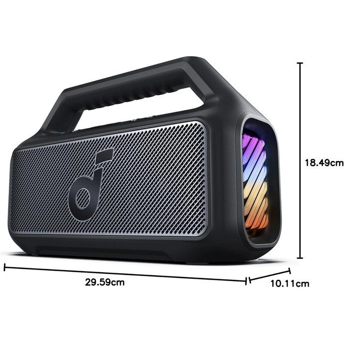 Портативна Bluetooth колонка Soundcore Boom 2 SE 30W, IPX7, бас BassUp, 18 год, USB-C, для пляжу, кемпінгу, саду