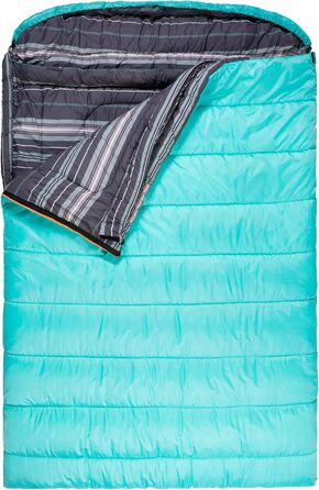 Сплячий мішок TETON Sports Mammoth Queen-Size Double для кемпінгу - теплий та зручний, 0°F (teal taffeta)