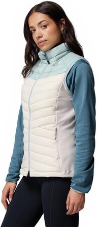 Жіночий жилет Columbia Powder Pass 3 Hybrid Puffer Vest - теплий та зручний (XL, Dark Stone, Crushed Blue)