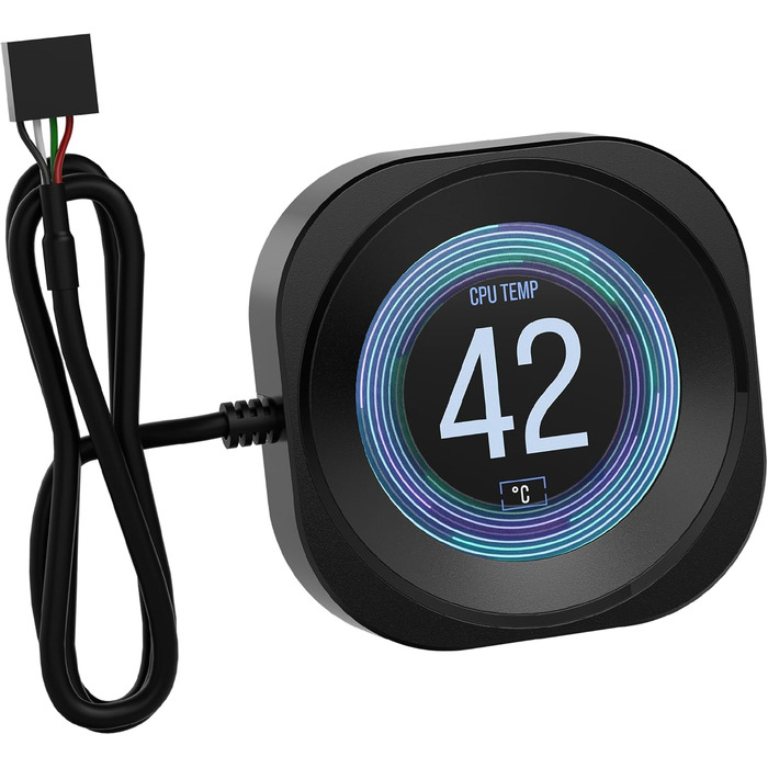 CORSAIR Nautilus RS LCD Модуль – для систем охолодження Corsair Nautilus RS та Nautilus RS ARGB AIO – 2.1-дюймовий IPS LCD екран, проста установка без інструментів – чорний