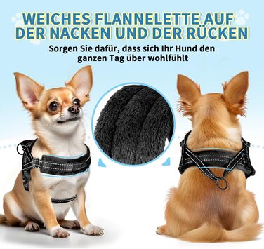 Шлейка для собак середнього та малого розміру з повідком, м'яка, не тягне, чорна, розмір S