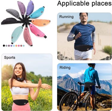 Поясна сумка TINYAT для туризму та спорту, чорна, T201