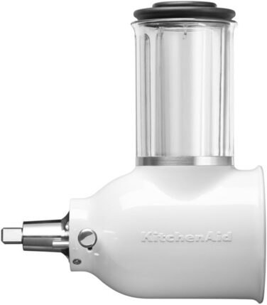 KitchenAid KSMVSA + KSMEMVSC Vegetable Chopper Set, Stainless Steel, Silver, White, 7-Piece