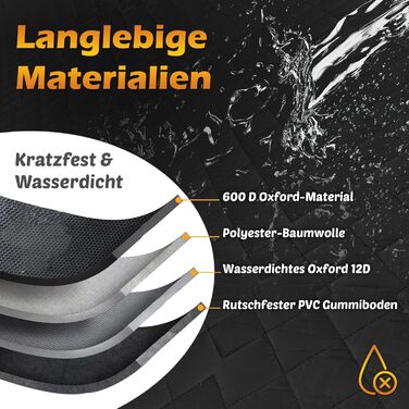 INNOVEST Захисний килимок для авто для собак - захист заднього сидіння, килимок у багажник, для подорожей та транспортування