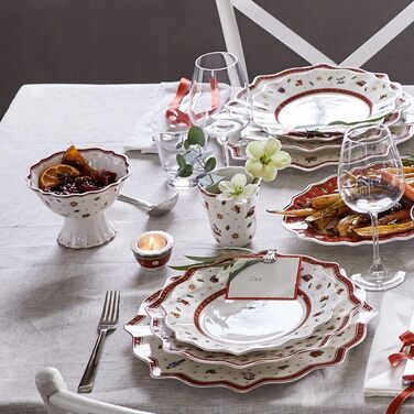 Десертна чаша на ніжці Villeroy & Boch Toy's Delight, преміум порцеляна, біло-червона