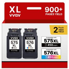 Комплект картриджів VVQV PG-575 та CL-576 XL для принтерів Canon PIXMA TR4755i, TS3750i (чорний та кольоровий)