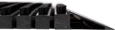 Примісний та вуличний килимок для очищення взуття Floordirekt Power Brush, чорний, 60 x 90 см