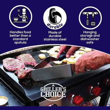 Набір аксесуарів для гриля Grillers Choice з нержавіючої сталі, професійний комплект інструментів для хібачі та барбекю, 32 предмети