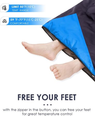 Lightweight Waterproof Sleeping Bag for Adults - Cold Weather Sleeping Bag for Camping, Hiking, and Outdoor Travel | Compression Bag Included