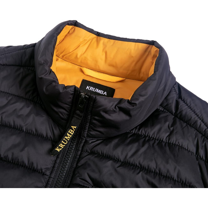 Чоловіча легка степкова жилетка Krumba для зими: утеплена жилетка з підтримкою тепла для щоденних поїздок, прогулянок з собакою та відпочинку на природі. Чорний колір.