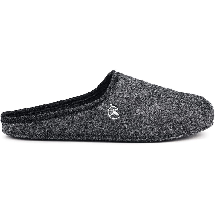 Чоловічі фетрові тапочки ESTRO з фетровою підошвою - теплі зимові домашні тапочки для чоловіків (46 EU, широкі, графіт)