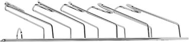 Wakects Pot Lid Holder Wall Mounted, Hanging Kitchen Lid Organizer, Vertical Stainless Steel Lid Rack, Holds 5 Lids, Metal Pot Holder, for Pots and Cookware, 43.4 x 27.8 x 9.7 cm